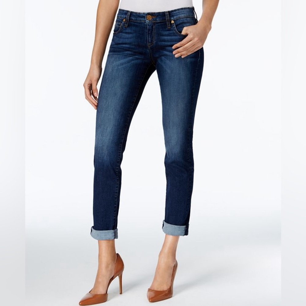 Kut from the Kloth Katy Boyfriend Cuffed Hem Jeans Size 8